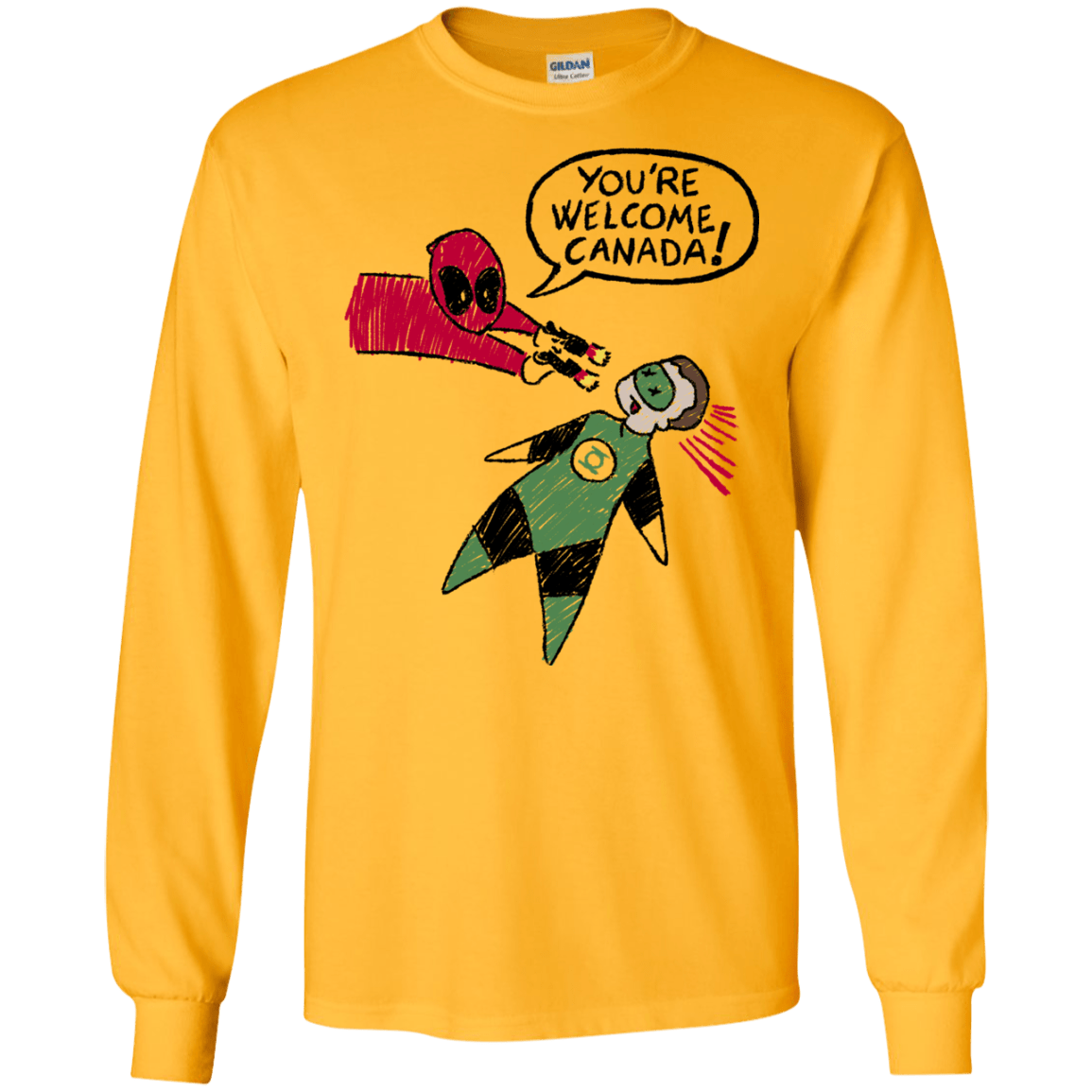 T-Shirts Gold / S Youre Welcome Canada Men's Long Sleeve T-Shirt