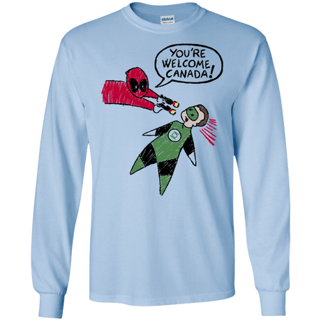 T-Shirts Light Blue / S Youre Welcome Canada Men's Long Sleeve T-Shirt