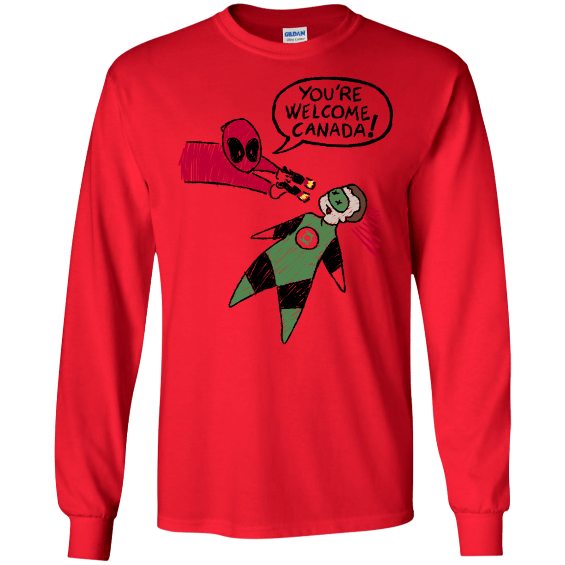 T-Shirts Red / S Youre Welcome Canada Men's Long Sleeve T-Shirt