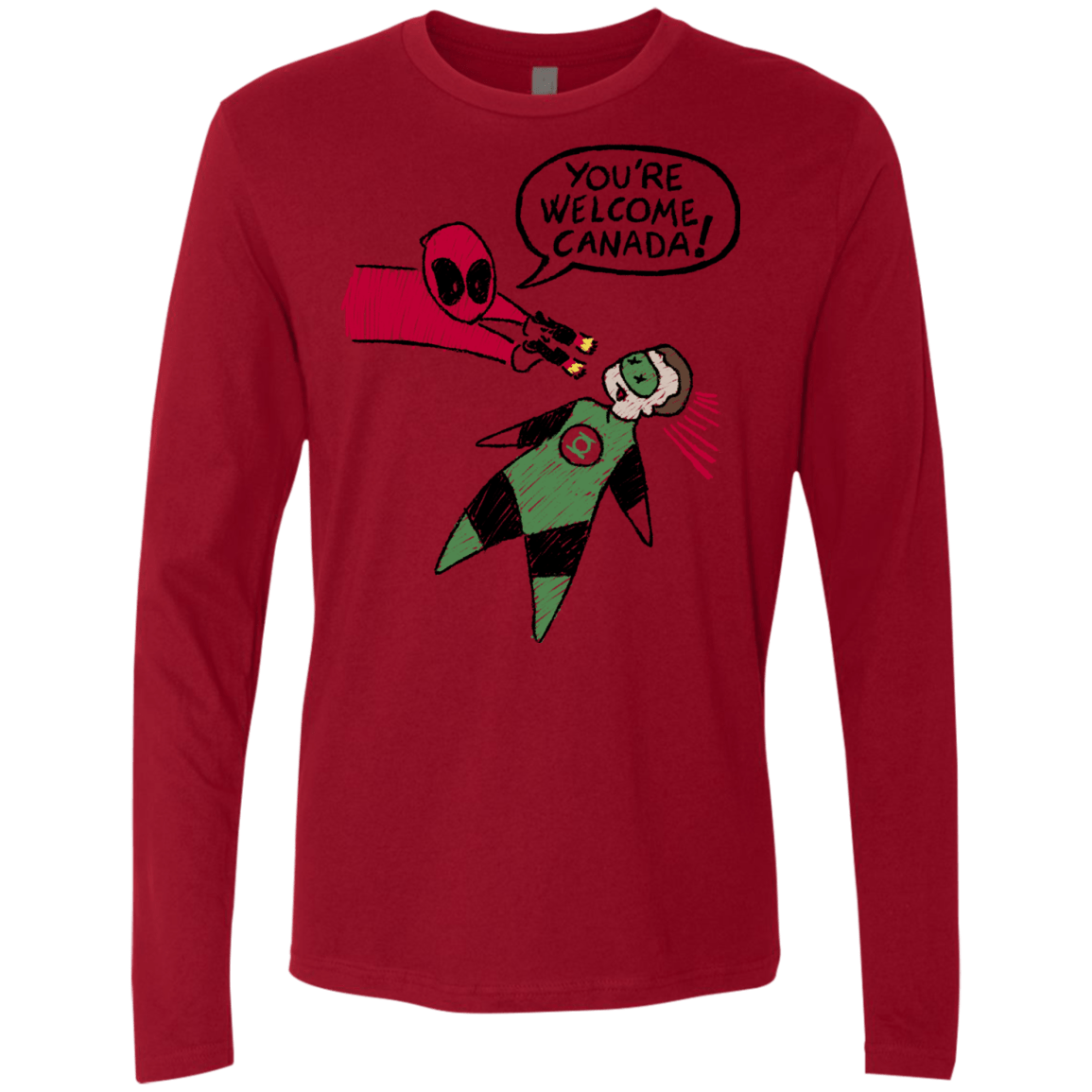 T-Shirts Cardinal / S Youre Welcome Canada Men's Premium Long Sleeve