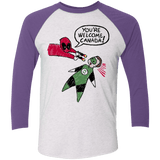 T-Shirts Heather White/Purple Rush / X-Small Youre Welcome Canada Men's Triblend 3/4 Sleeve