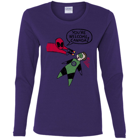 T-Shirts Purple / S Youre Welcome Canada Women's Long Sleeve T-Shirt