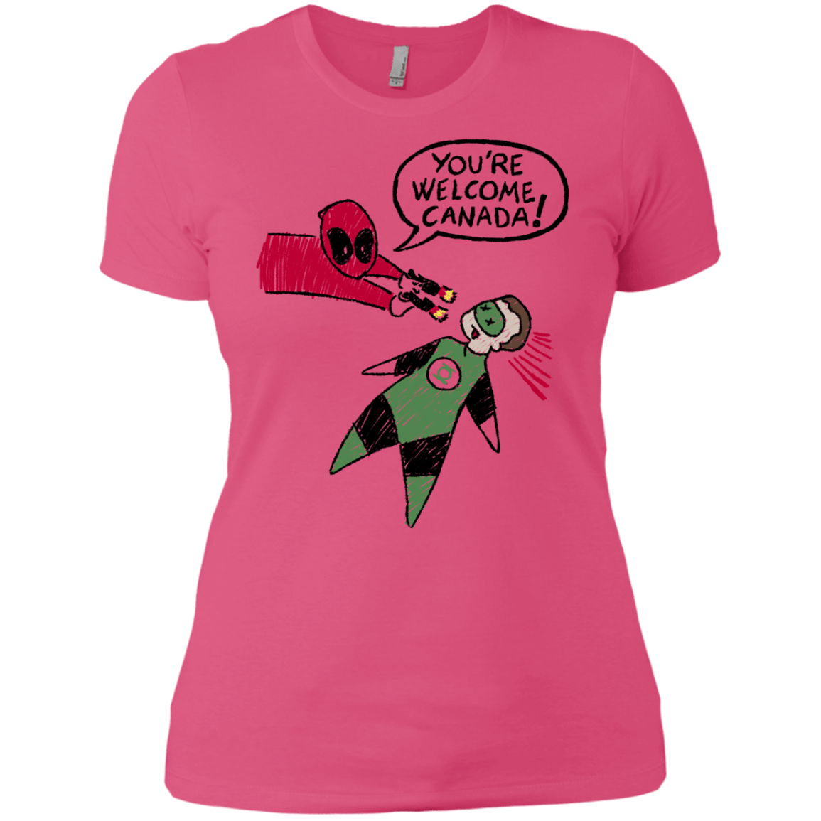 T-Shirts Hot Pink / X-Small Youre Welcome Canada Women's Premium T-Shirt