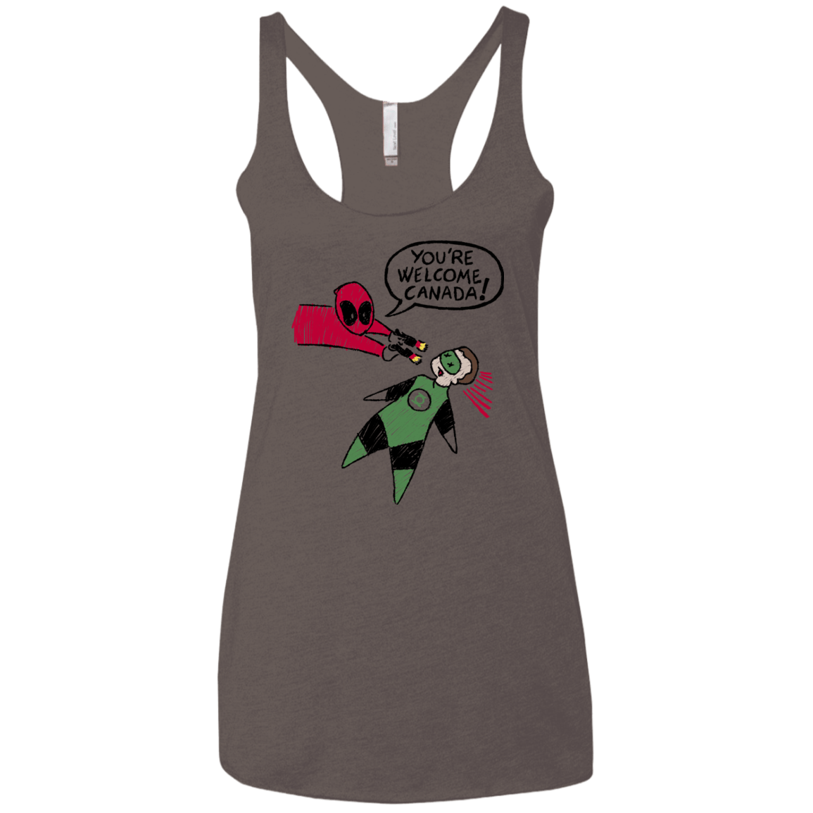 T-Shirts Macchiato / X-Small Youre Welcome Canada Women's Triblend Racerback Tank