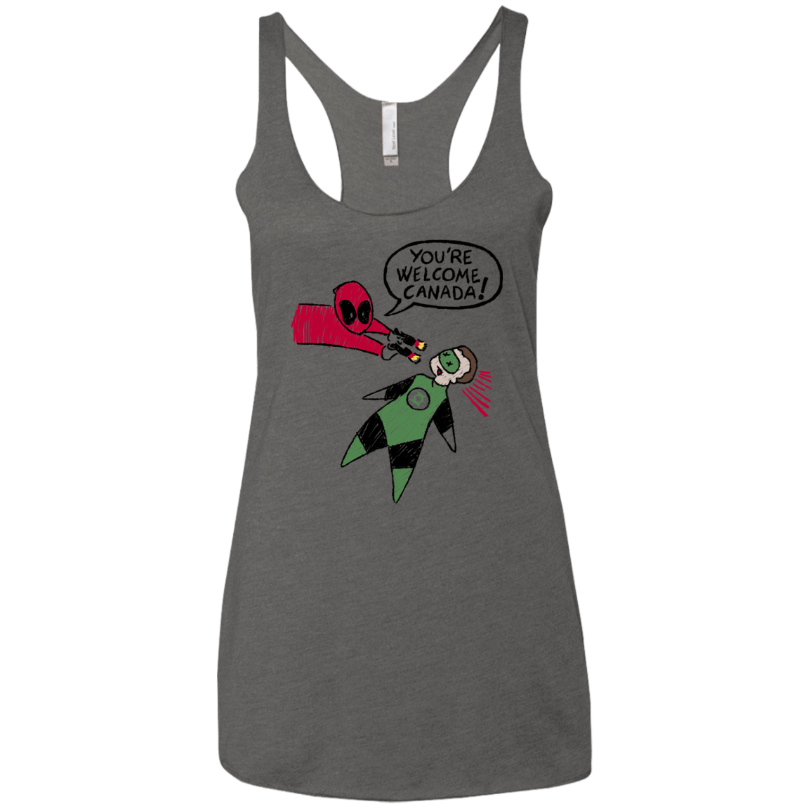 T-Shirts Premium Heather / X-Small Youre Welcome Canada Women's Triblend Racerback Tank