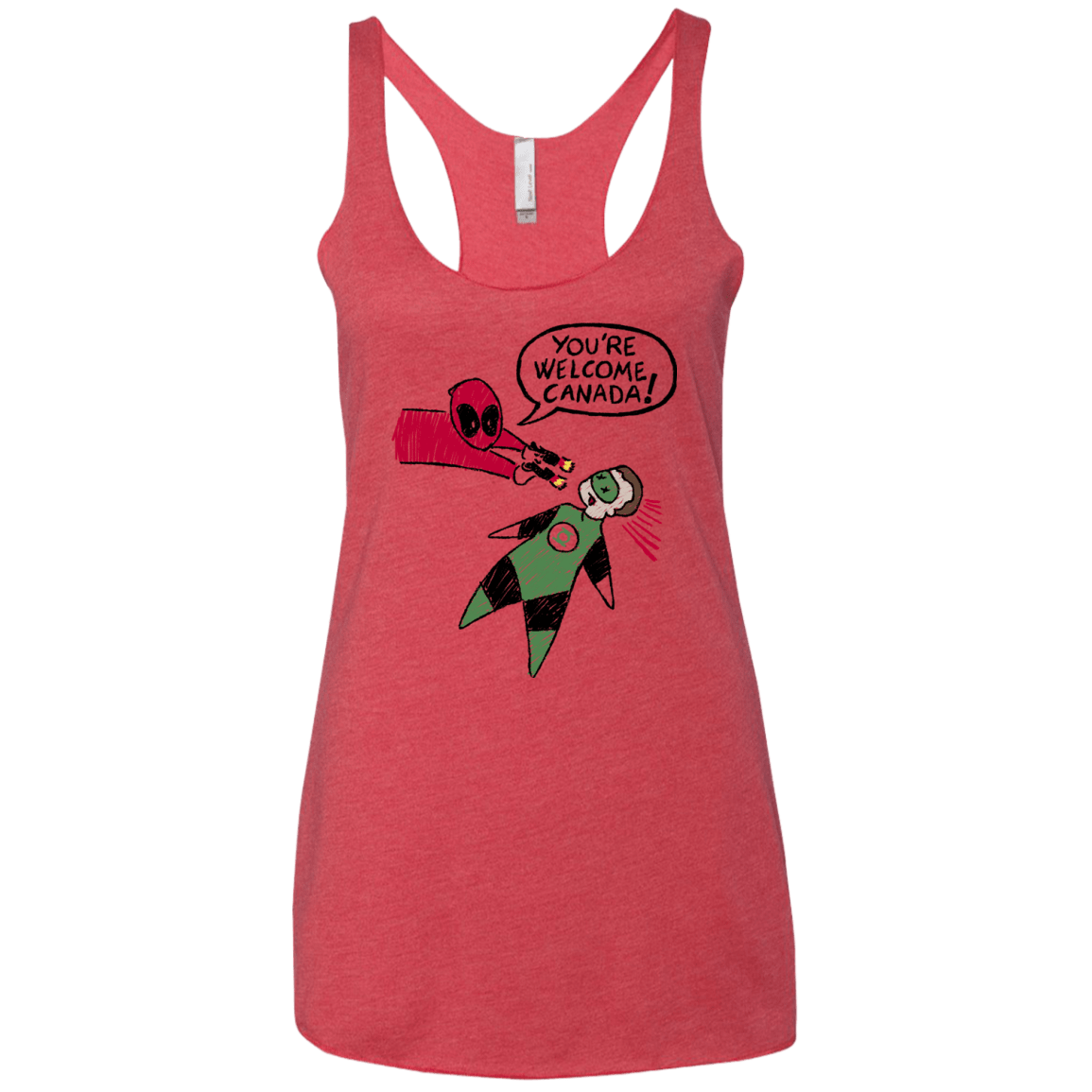 T-Shirts Vintage Red / X-Small Youre Welcome Canada Women's Triblend Racerback Tank