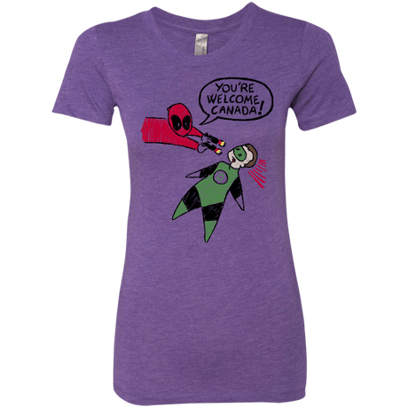 T-Shirts Purple Rush / S Youre Welcome Canada Women's Triblend T-Shirt