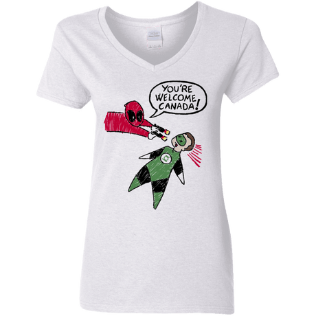 T-Shirts White / S Youre Welcome Canada Women's V-Neck T-Shirt