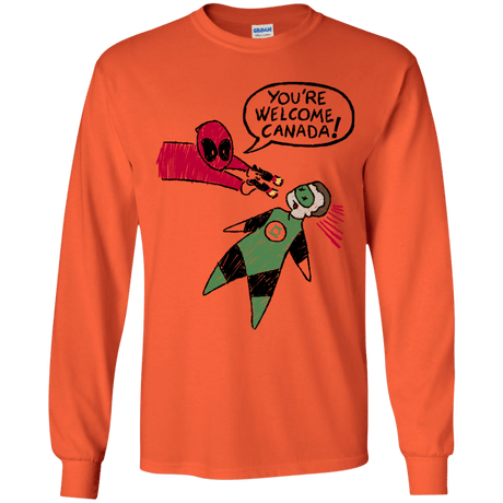 T-Shirts Orange / YS Youre Welcome Canada Youth Long Sleeve T-Shirt