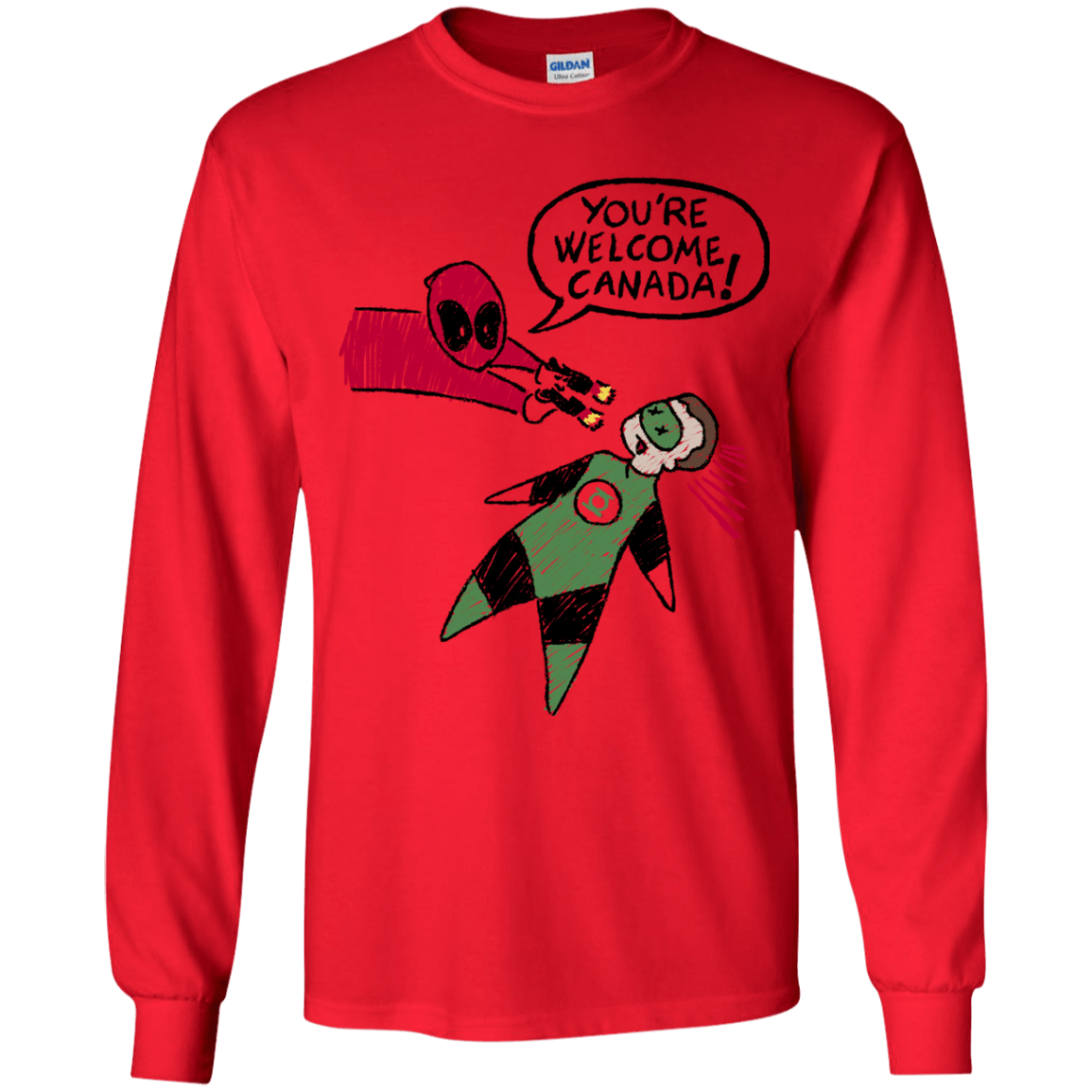 T-Shirts Red / YS Youre Welcome Canada Youth Long Sleeve T-Shirt