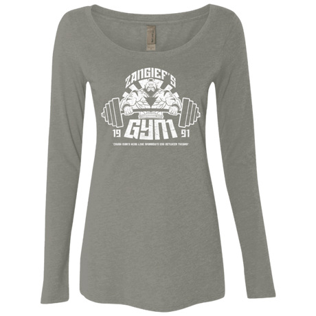 T-Shirts Venetian Grey / Small Zangief Gym Women's Triblend Long Sleeve Shirt