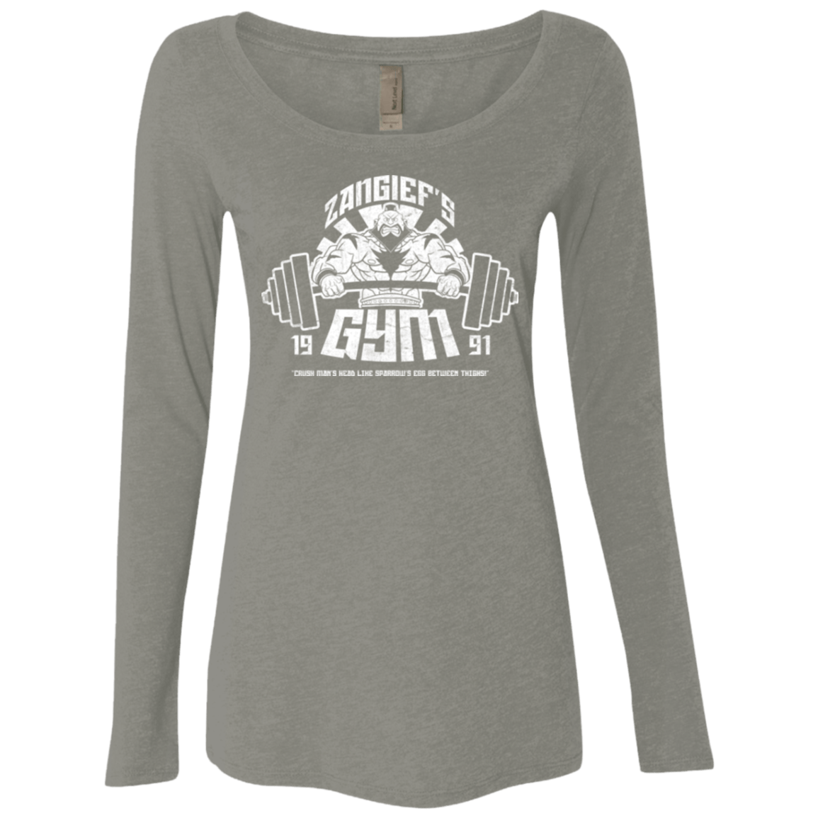 T-Shirts Venetian Grey / Small Zangief Gym Women's Triblend Long Sleeve Shirt