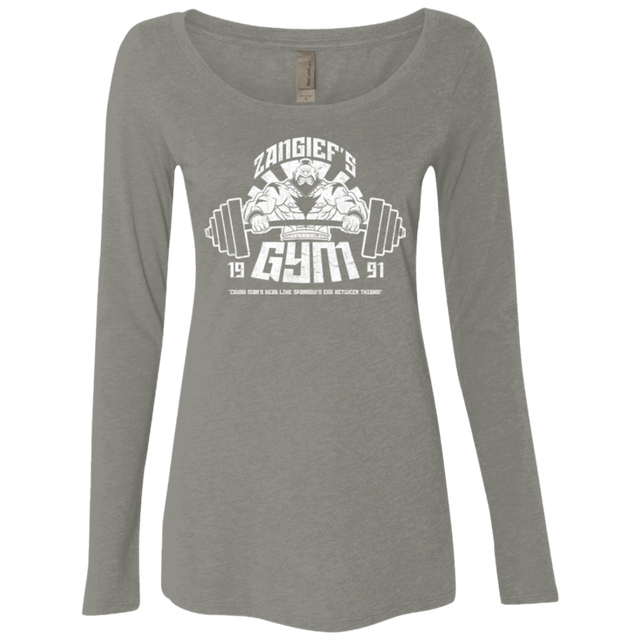 T-Shirts Venetian Grey / Small Zangief Gym Women's Triblend Long Sleeve Shirt