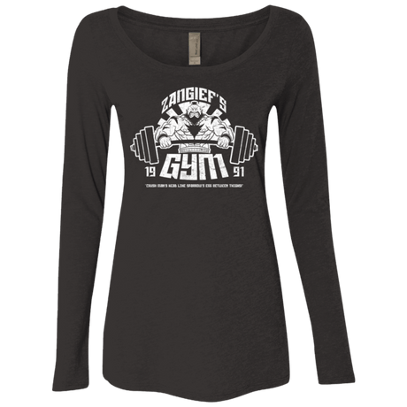 T-Shirts Vintage Black / Small Zangief Gym Women's Triblend Long Sleeve Shirt