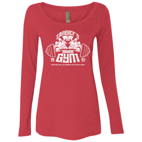 T-Shirts Vintage Red / Small Zangief Gym Women's Triblend Long Sleeve Shirt