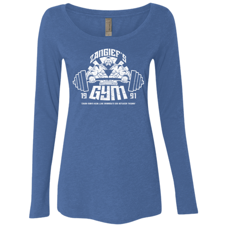 T-Shirts Vintage Royal / Small Zangief Gym Women's Triblend Long Sleeve Shirt