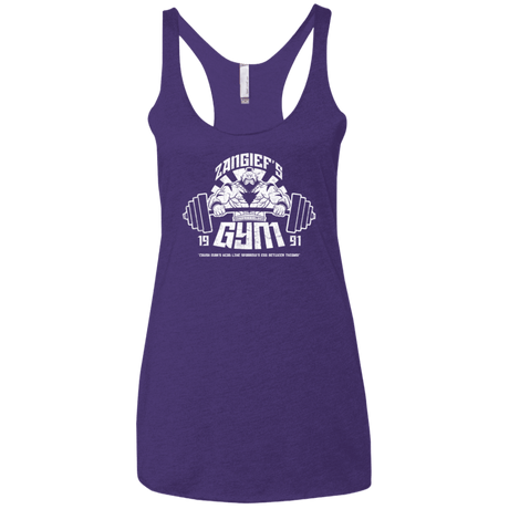 T-Shirts Purple / X-Small Zangief Gym Women's Triblend Racerback Tank