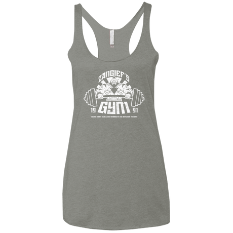 T-Shirts Venetian Grey / X-Small Zangief Gym Women's Triblend Racerback Tank