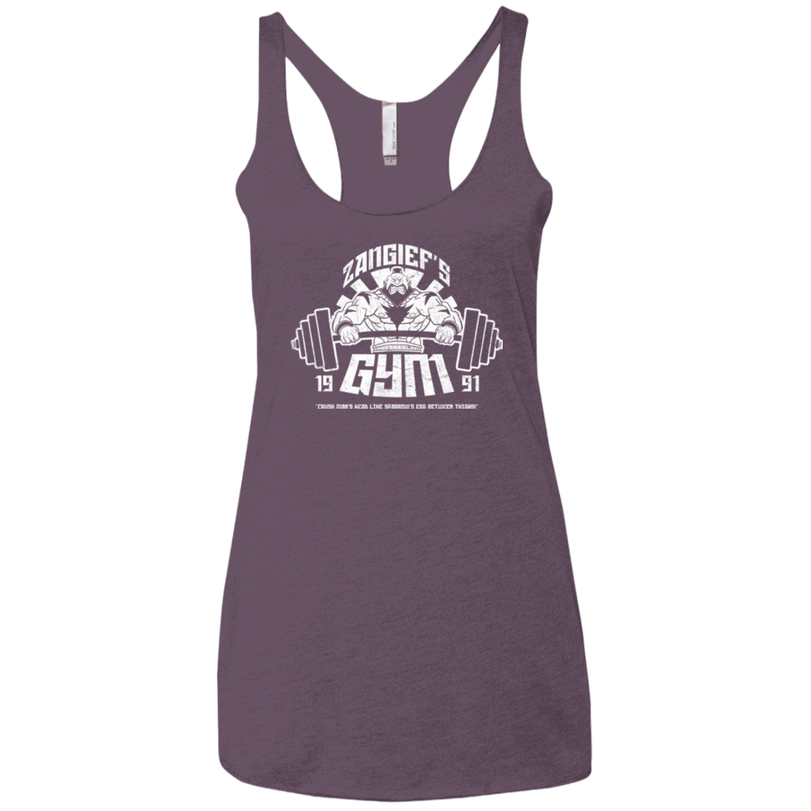 T-Shirts Vintage Purple / X-Small Zangief Gym Women's Triblend Racerback Tank