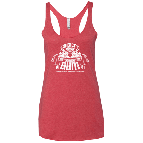 T-Shirts Vintage Red / X-Small Zangief Gym Women's Triblend Racerback Tank