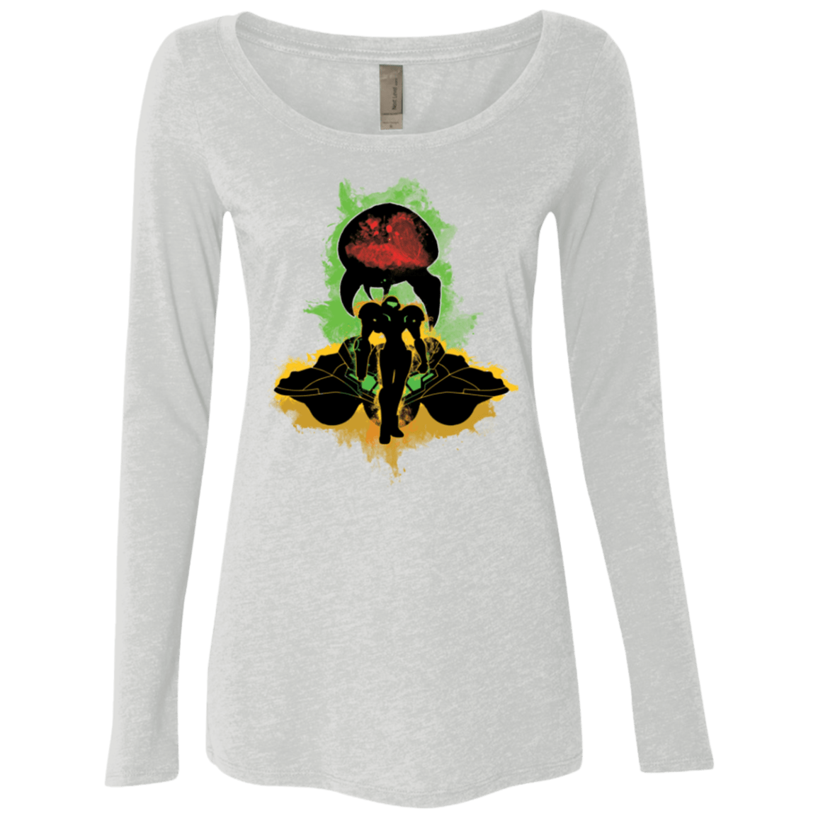 T-Shirts Heather White / Small Zebes Conflict Women's Triblend Long Sleeve Shirt