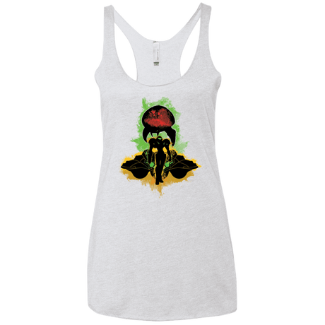 T-Shirts Heather White / X-Small Zebes Conflict Women's Triblend Racerback Tank