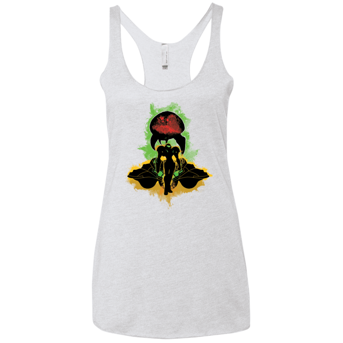 T-Shirts Heather White / X-Small Zebes Conflict Women's Triblend Racerback Tank