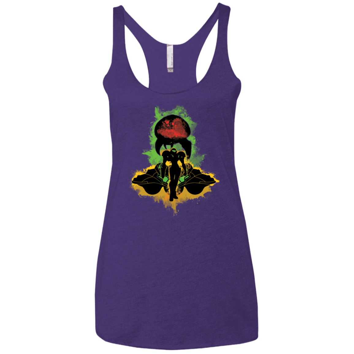 T-Shirts Purple / X-Small Zebes Conflict Women's Triblend Racerback Tank