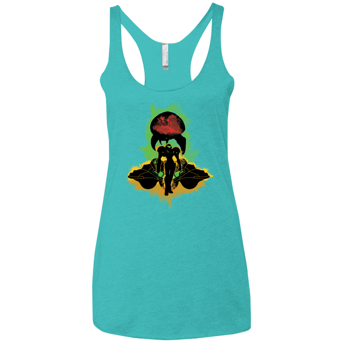 T-Shirts Tahiti Blue / X-Small Zebes Conflict Women's Triblend Racerback Tank