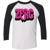 T-Shirts Heather White/Vintage Black / X-Small Zerg Rush Men's Triblend 3/4 Sleeve