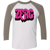 T-Shirts Heather White/Vintage Grey / X-Small Zerg Rush Men's Triblend 3/4 Sleeve