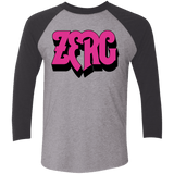 T-Shirts Premium Heather/ Vintage Black / X-Small Zerg Rush Men's Triblend 3/4 Sleeve