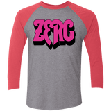 T-Shirts Premium Heather/ Vintage Red / X-Small Zerg Rush Men's Triblend 3/4 Sleeve