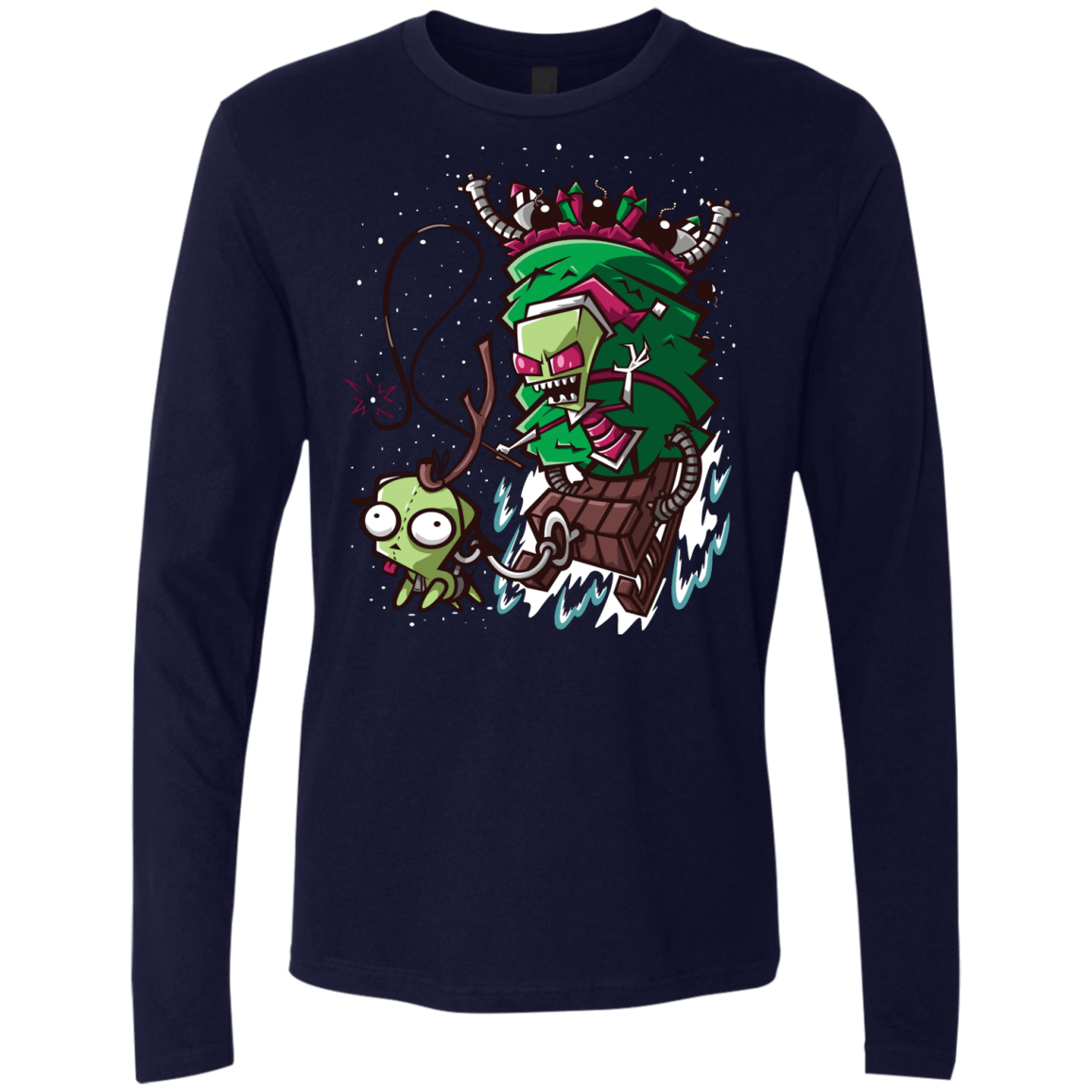 T-Shirts Midnight Navy / Small Zim Stole Christmas Men's Premium Long Sleeve