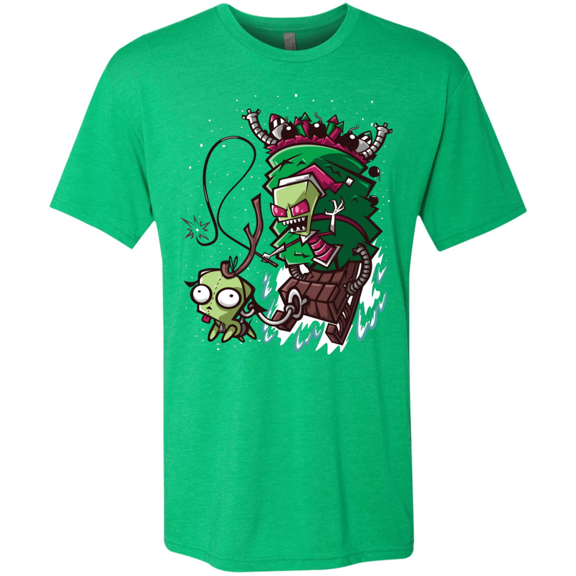 T-Shirts Envy / Small Zim Stole Christmas Men's Triblend T-Shirt