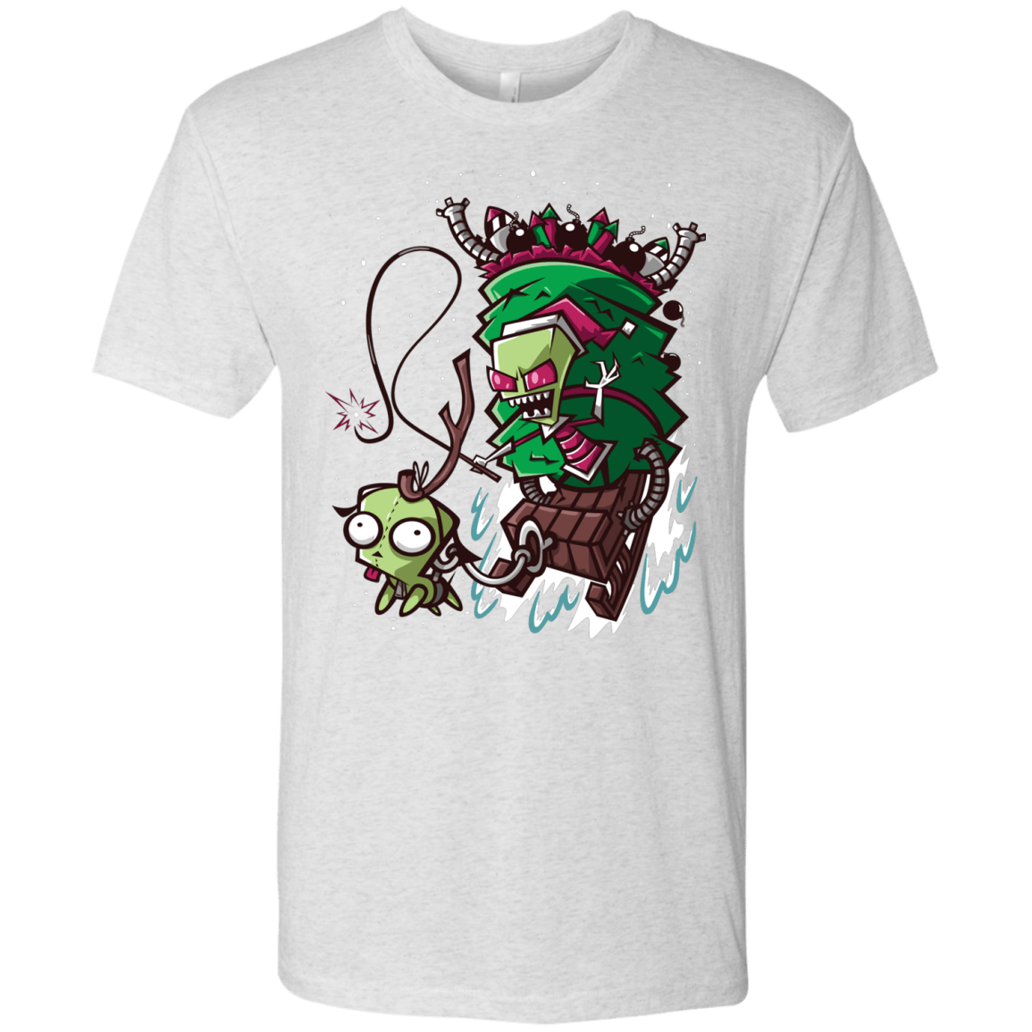 T-Shirts Heather White / Small Zim Stole Christmas Men's Triblend T-Shirt