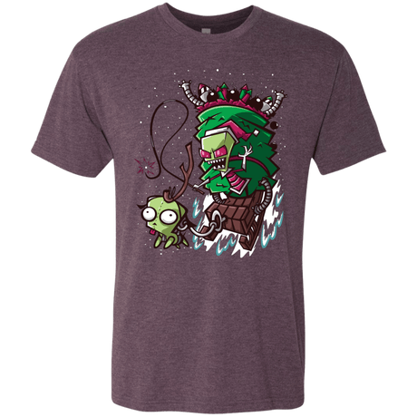 T-Shirts Vintage Purple / Small Zim Stole Christmas Men's Triblend T-Shirt