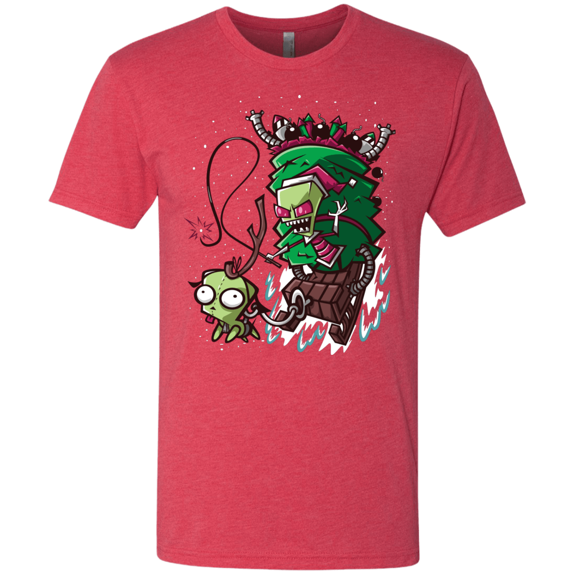 T-Shirts Vintage Red / Small Zim Stole Christmas Men's Triblend T-Shirt