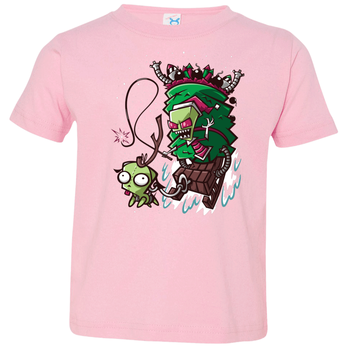 T-Shirts Pink / 2T Zim Stole Christmas Toddler Premium T-Shirt