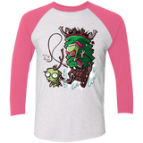 T-Shirts Heather White/Vintage Pink / X-Small Zim Stole Christmas Triblend 3/4 Sleeve