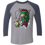 T-Shirts Premium Heather/ Vintage Navy / X-Small Zim Stole Christmas Triblend 3/4 Sleeve