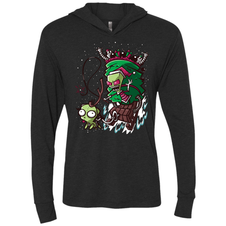 T-Shirts Vintage Black / X-Small Zim Stole Christmas Triblend Long Sleeve Hoodie Tee