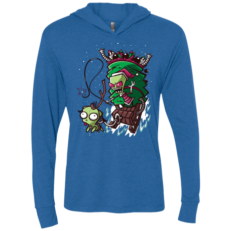 T-Shirts Vintage Royal / X-Small Zim Stole Christmas Triblend Long Sleeve Hoodie Tee