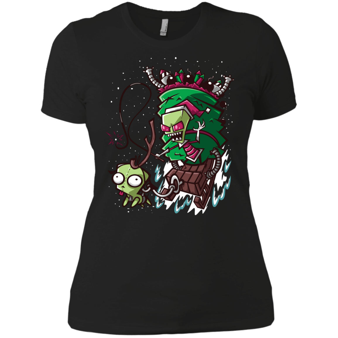 T-Shirts Black / X-Small Zim Stole Christmas Women's Premium T-Shirt