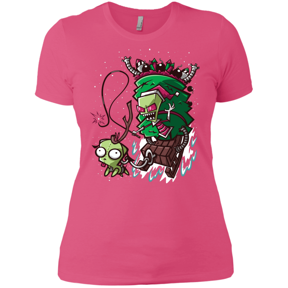 T-Shirts Hot Pink / X-Small Zim Stole Christmas Women's Premium T-Shirt