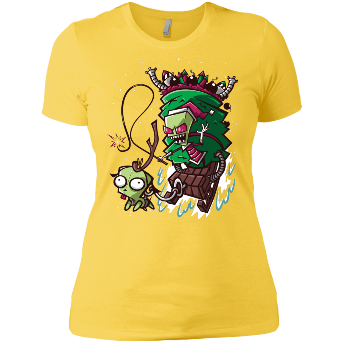 T-Shirts Vibrant Yellow / X-Small Zim Stole Christmas Women's Premium T-Shirt