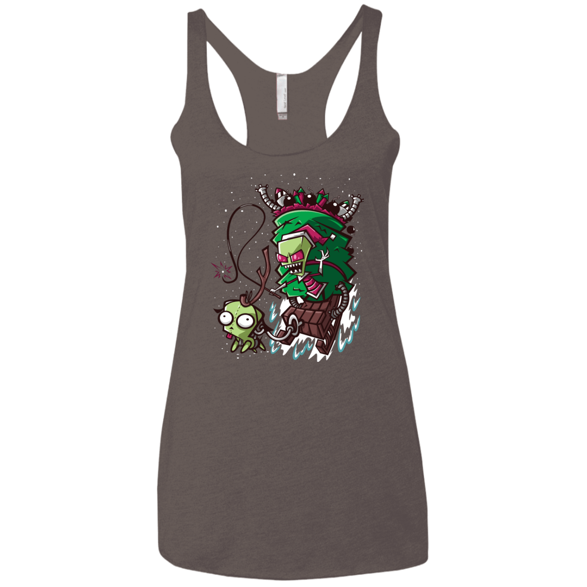 T-Shirts Macchiato / X-Small Zim Stole Christmas Women's Triblend Racerback Tank