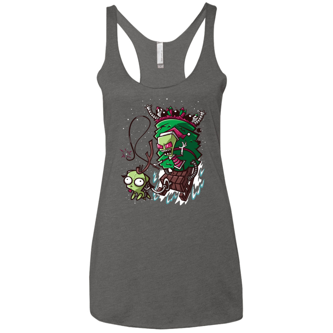 T-Shirts Premium Heather / X-Small Zim Stole Christmas Women's Triblend Racerback Tank