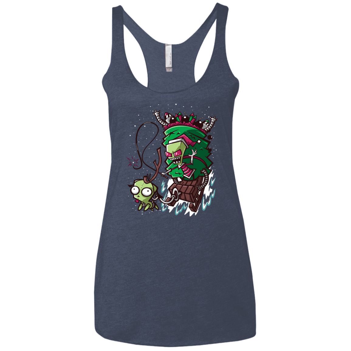 T-Shirts Vintage Navy / X-Small Zim Stole Christmas Women's Triblend Racerback Tank