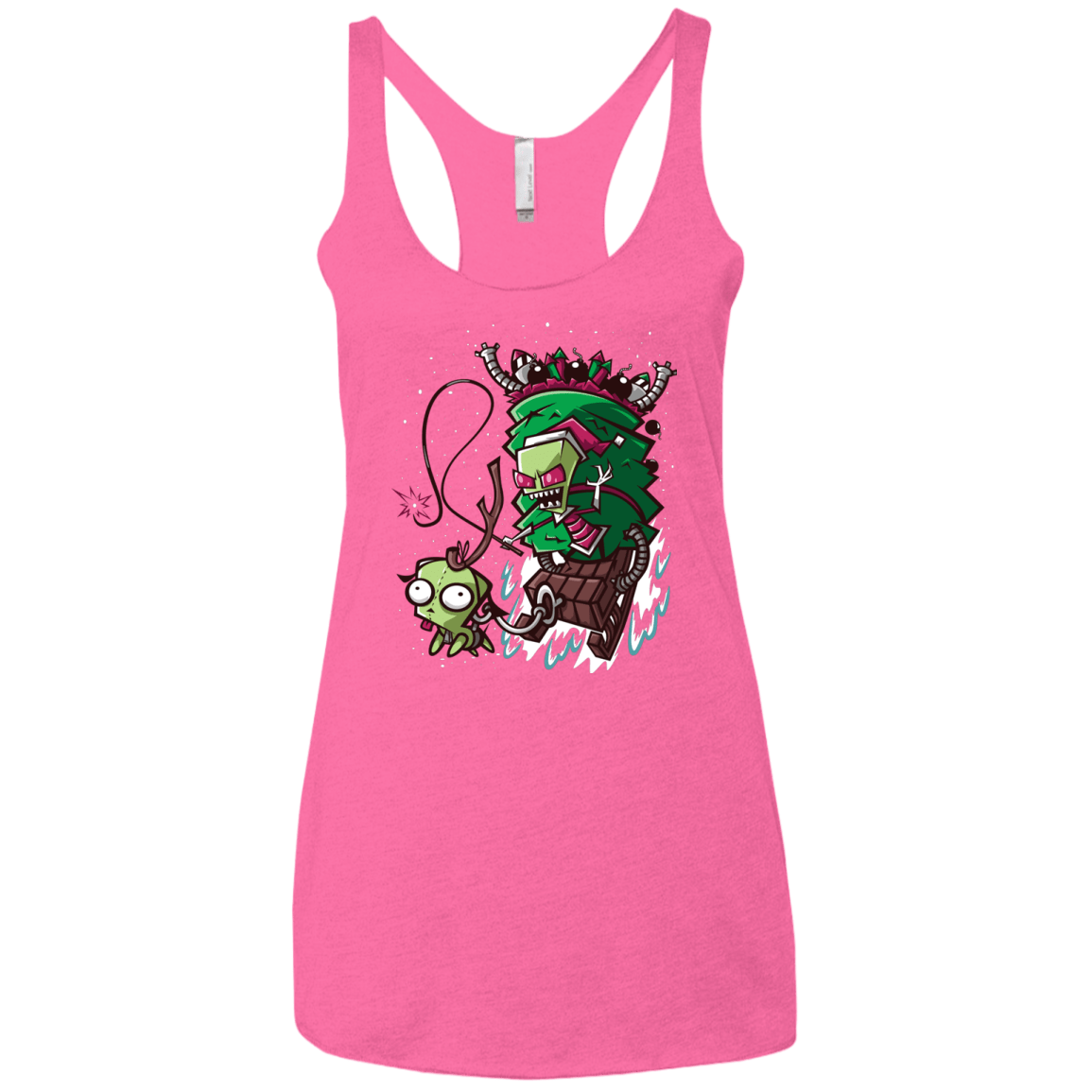 T-Shirts Vintage Pink / X-Small Zim Stole Christmas Women's Triblend Racerback Tank